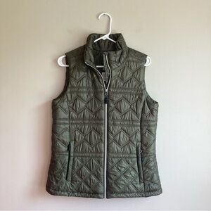 Pulse Green Quilted Puff Vest S